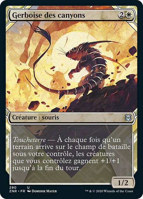 Jerbo de cañón (Canyon Jerboa) - Zendikar Rising (#290) - Illustrated by Dominik Mayer - Magic: The Gathering Card