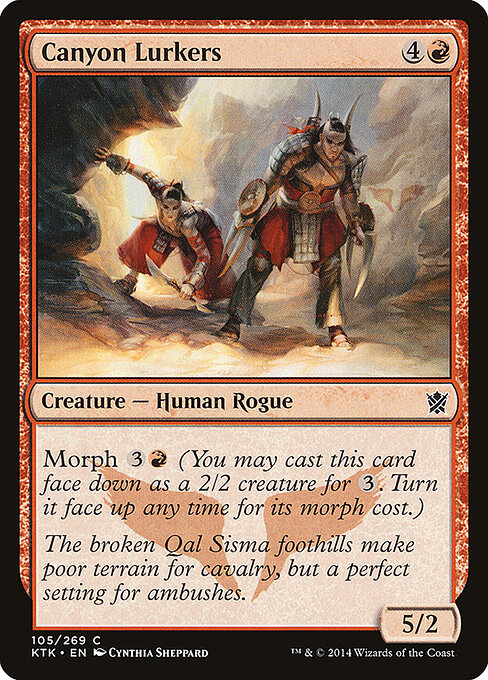 Canyon Lurkers - Khans of Tarkir (#105) - Illustrated by Cynthia Sheppard - Magic: The Gathering Card