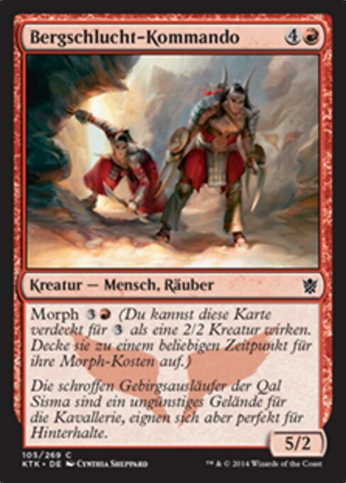 Bergschlucht-Kommando (Canyon Lurkers) - Khans of Tarkir (#105) - Illustrated by Cynthia Sheppard - Magic: The Gathering Card