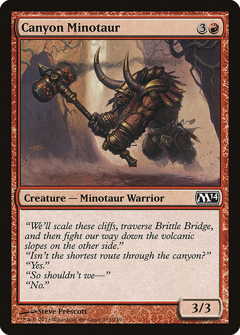 Canyon Minotaur - Magic 2014 Magic card