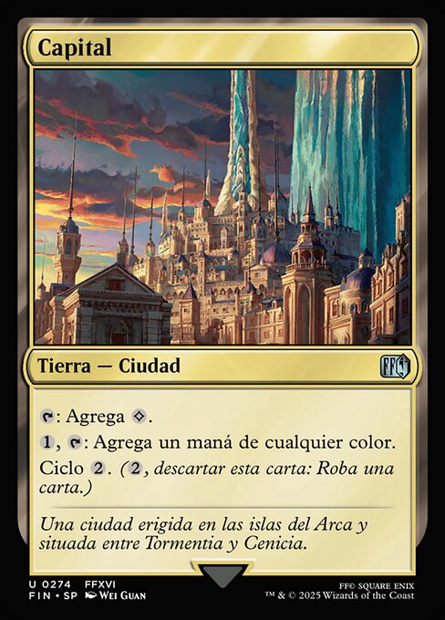 Hauptstadt (Capital City) - Final Fantasy (#274) - Illustrated by Wei Guan - Magic: The Gathering Card