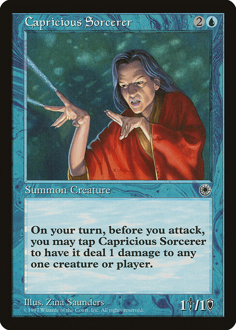 Capricious Sorcerer - Portal Magic card