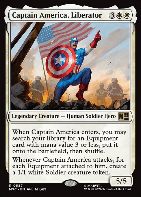 Captain America, Liberator - Marvel Super Heroes Commander Magic card