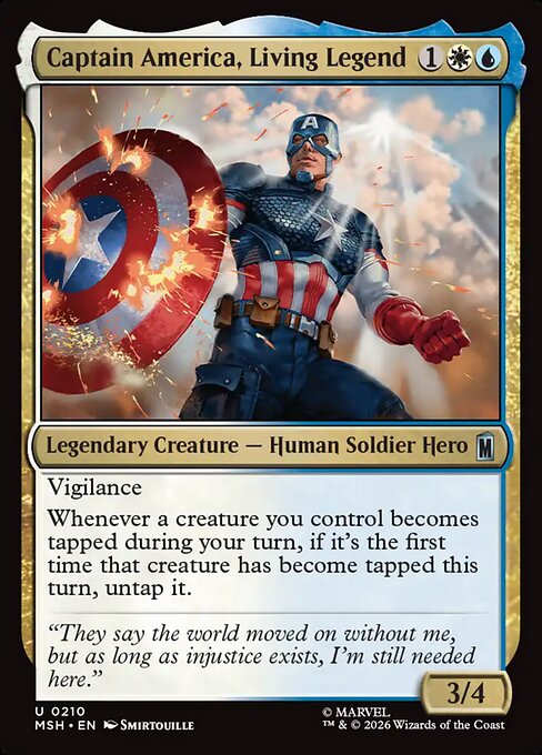 Captain America, Living Legend - Marvel Super Heroes Magic card