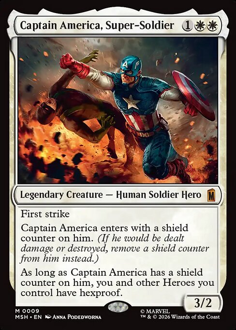 Captain America, Super-Soldier - Marvel Super Heroes Magic card
