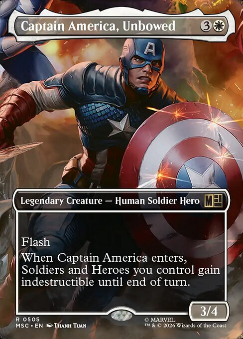 Captain America, Unbowed - Marvel Super Heroes Commander Magic card