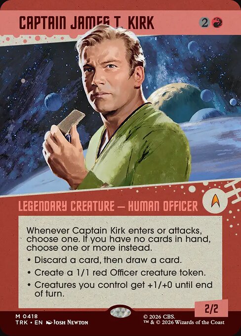 Captain James T. Kirk - Star Trek (#418) - Illustrated by Josh Newton - Magic: The Gathering Card
