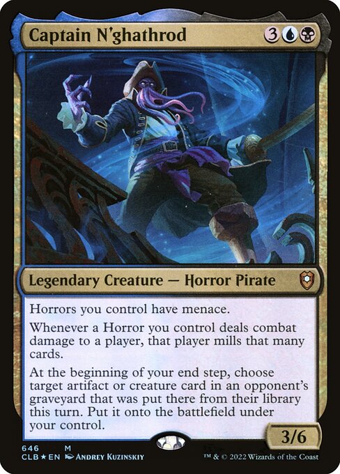 Captain N'ghathrod - Commander Legends: Battle for Baldur's Gate (#646) - Illustrated by Andrey Kuzinskiy - Magic: The Gathering Card