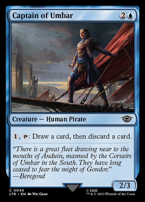 Captain of Umbar - The Lord of the Rings: Tales of Middle-earth (#45) - Illustrated by Wei Guan - Magic: The Gathering Card