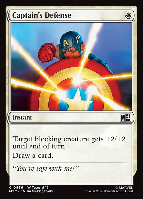 Captain's Defense - Marvel Super Heroes Commander Magic card