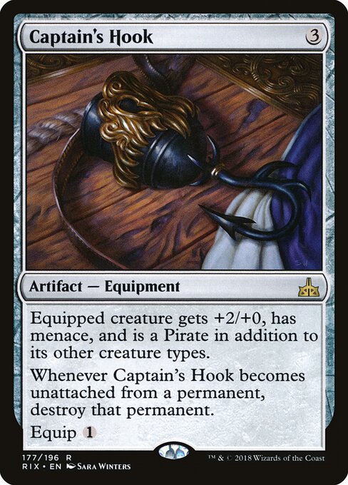 Captain's Hook - Rivals of Ixalan (#177) - Illustrated by Sara Winters - Magic: The Gathering Card