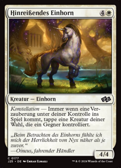 Unicorno Incantevole (Captivating Unicorn) - Jumpstart 2022 (#163) - Illustrated by Emrah Elmasli - Magic: The Gathering Card