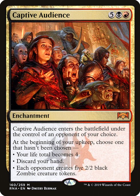 Public captif (Captive Audience) - Ravnica Allegiance (#160) - Illustrated by Dmitry Burmak - Magic: The Gathering Card