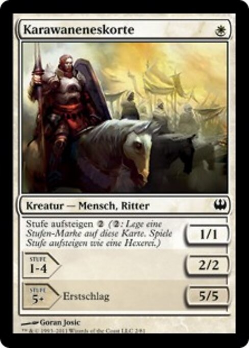 Scorta della Carovana (Caravan Escort) - Duel Decks: Knights vs. Dragons (#2) - Illustrated by Goran Josic - Magic: The Gathering Card