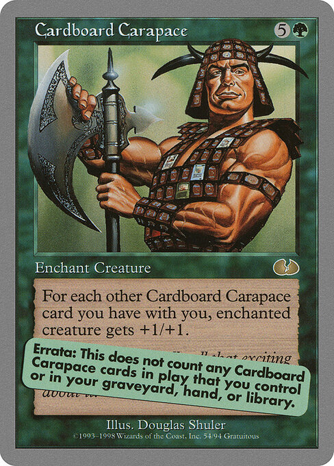 Cardboard Carapace - Unglued Magic card