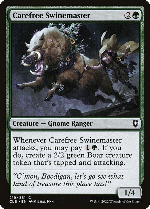 Carefree Swinemaster - Commander Legends: Battle for Baldur's Gate Magic card
