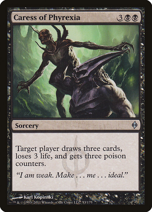 Caress of Phyrexia - New Phyrexia Magic card