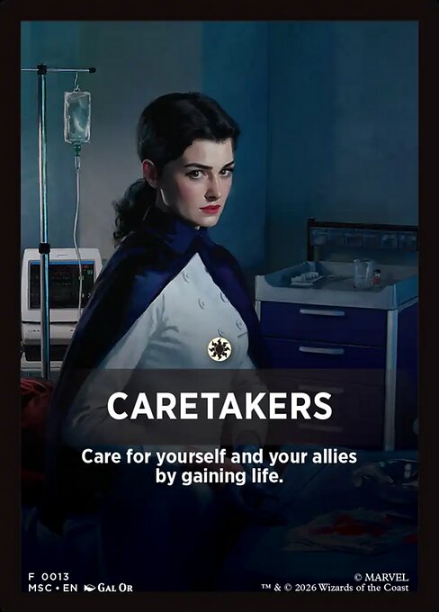 Caretakers - Marvel Super Heroes Jumpstart Front Cards (#13) - Illustrated by Gal Or - Magic: The Gathering Card