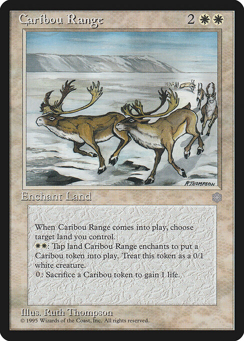 Caribou Range - Fifth Edition (#14) - Illustrated by Una Fricker - Magic: The Gathering Card