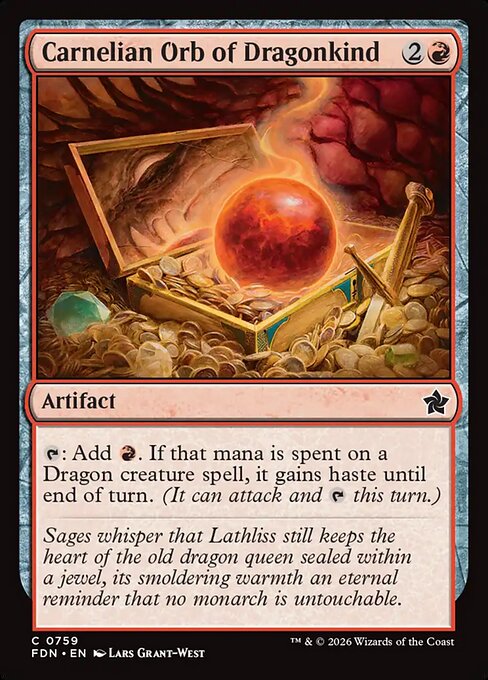 Carnelian Orb of Dragonkind - Foundations Magic card
