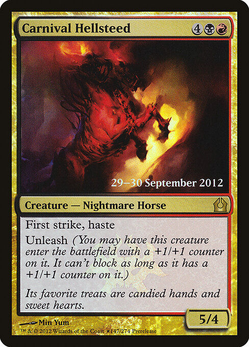 Corcel infernal del carnaval (Carnival Hellsteed) - RNA Guild Kit (#62) - Illustrated by Chase Stone - Magic: The Gathering Card