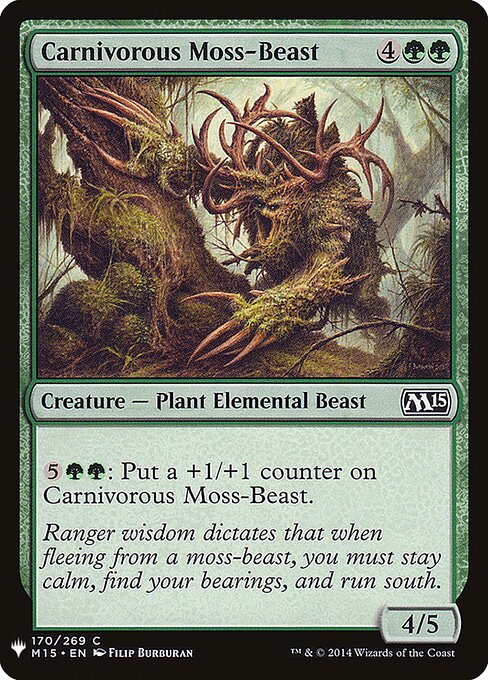 Fleischfressende Moosbestie (Carnivorous Moss-Beast) - Magic 2015 (#170) - Illustrated by Filip Burburan - Magic: The Gathering Card