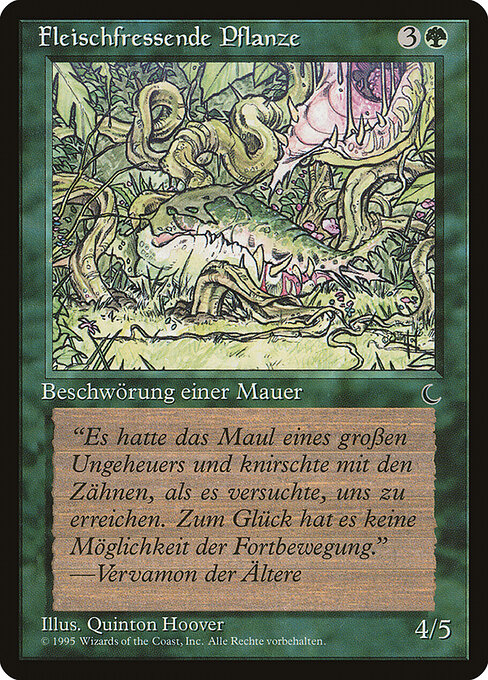 Carnivorous Plant - Fourth Edition Foreign Black Border (#235) - Illustrated by Quinton Hoover - Magic: The Gathering Card