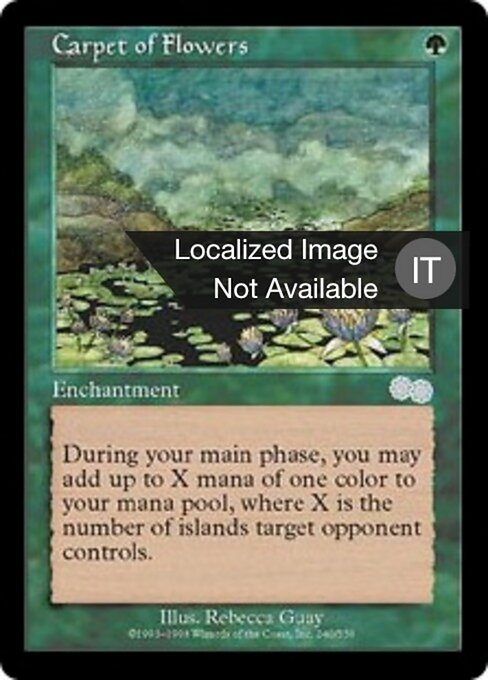 Carpet of Flowers - Urza's Saga (#240) - Illustrated by Rebecca Guay - Magic: The Gathering Card
