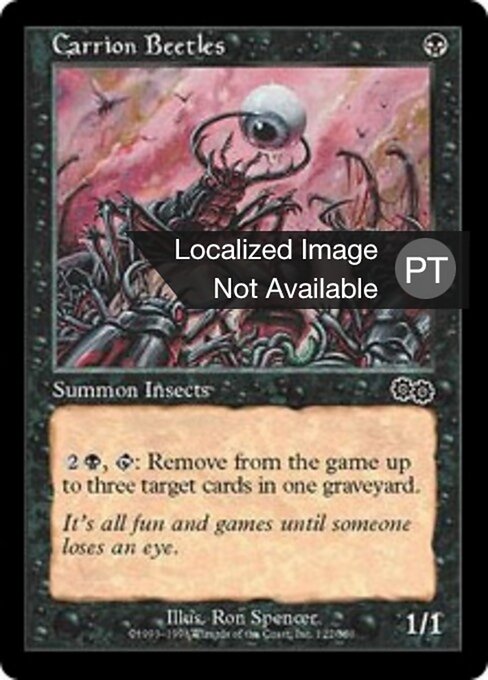 Scarabées charognards (Carrion Beetles) - Urza's Saga (#122) - Illustrated by Ron Spencer - Magic: The Gathering Card