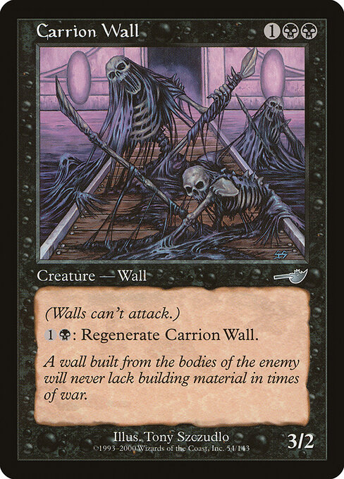 屍肉の壁 (Carrion Wall) - Eighth Edition (#121) - Illustrated by Tony Szczudlo - Magic: The Gathering Card