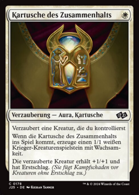 Cartouche de solidarité (Cartouche of Solidarity) - Amonkhet (#7) - Illustrated by Kieran Yanner - Magic: The Gathering Card
