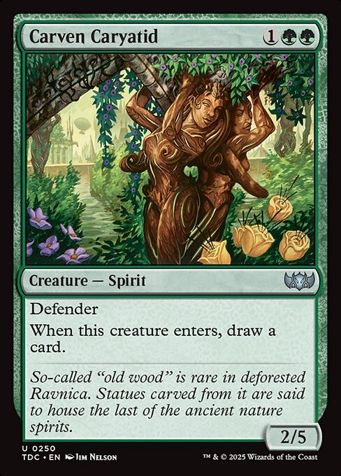Carven Caryatid - Tarkir: Dragonstorm Commander (#250) - Illustrated by Jim Nelson - Magic: The Gathering Card