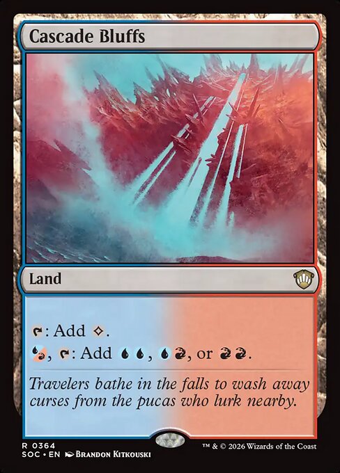 Cascade Bluffs - Secrets of Strixhaven Commander Magic card