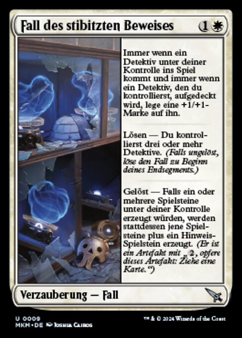Caso de las pruebas robadas (Case of the Pilfered Proof) - Murders at Karlov Manor (#9) - Illustrated by Joshua Cairos - Magic: The Gathering Card