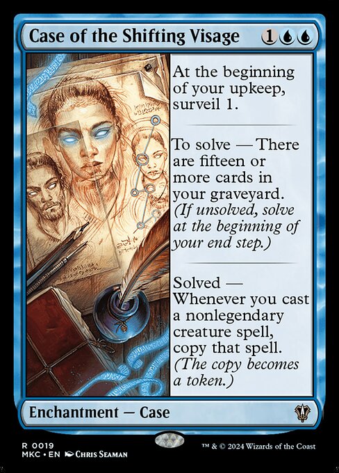 Affaire du visage changeant (Case of the Shifting Visage) - Murders at Karlov Manor Commander (#19) - Illustrated by Chris Seaman - Magic: The Gathering Card
