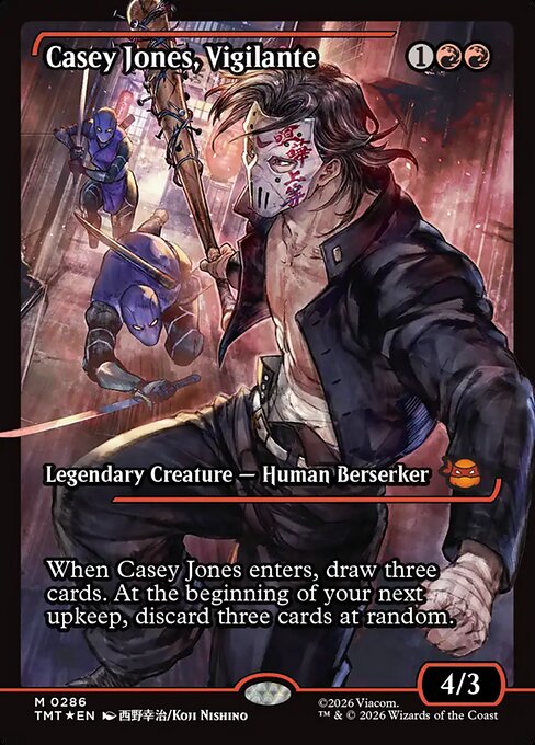 Casey Jones, Vigilante - Teenage Mutant Ninja Turtles (#286) - Illustrated by Koji Nishino - Magic: The Gathering Card