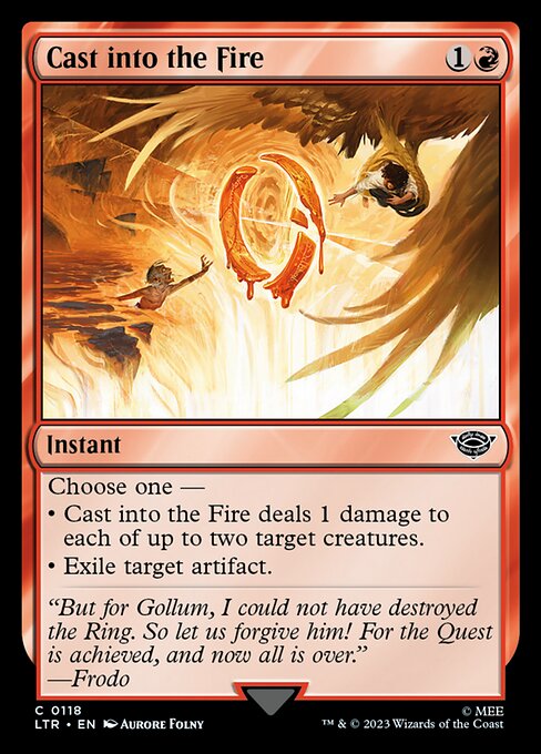 Cast into the Fire - The Lord of the Rings: Tales of Middle-earth Magic card