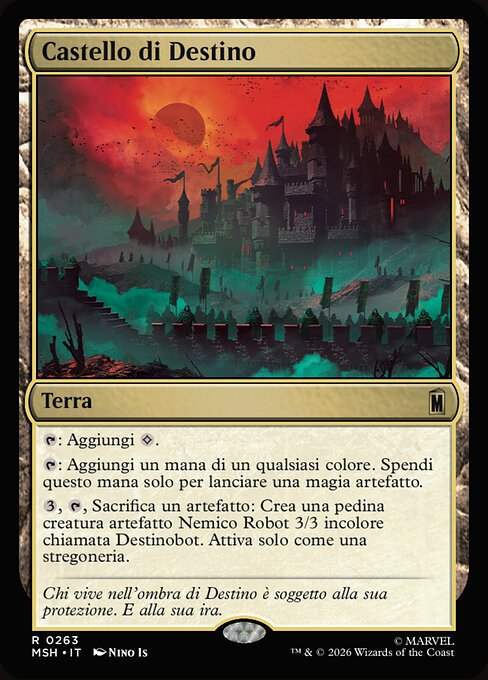 Castello di Destino (Castle Doom) - Marvel Super Heroes (#263) - Illustrated by Nino Is - Magic: The Gathering Card