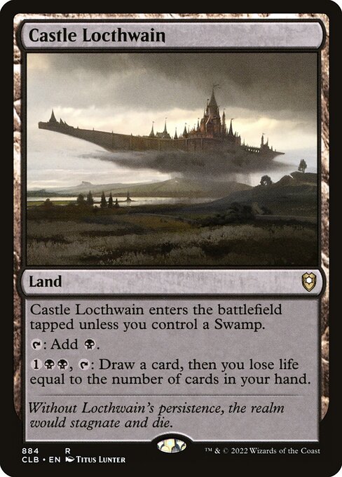 Castle Locthwain - Commander Legends: Battle for Baldur's Gate (#884) - Illustrated by Titus Lunter - Magic: The Gathering Card