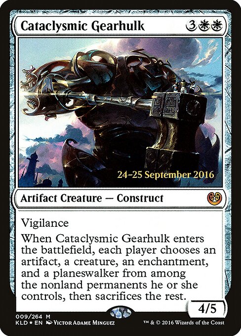 激変の機械巨人 (Cataclysmic Gearhulk) - Forgotten Realms Commander (#65) - Illustrated by Victor Adame Minguez - Magic: The Gathering Card