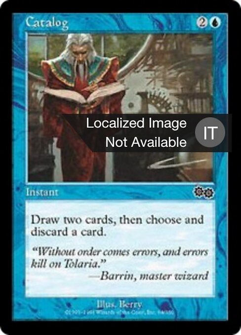 Catalogare (Catalog) - Urza's Saga (#64) - Illustrated by Berry - Magic: The Gathering Card