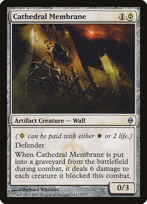 Membrana da Catedral (Cathedral Membrane) - New Phyrexia (#5) - Illustrated by Richard Whitters - Magic: The Gathering Card