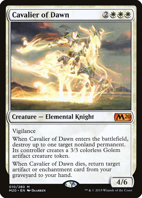 Cavalier of Dawn - Core Set 2020 Magic card