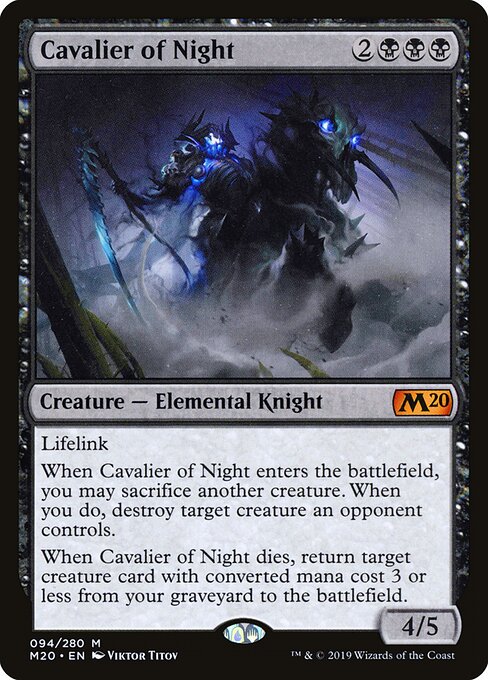 Cavalier of Night - Core Set 2020 Magic card