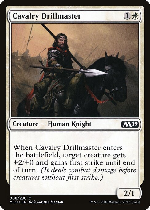 Cavalry Drillmaster - Core Set 2019 Magic card
