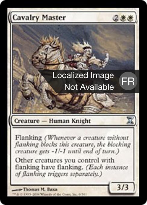 Capitano di Cavalleria (Cavalry Master) - Time Spiral (#6) - Illustrated by Thomas M. Baxa - Magic: The Gathering Card
