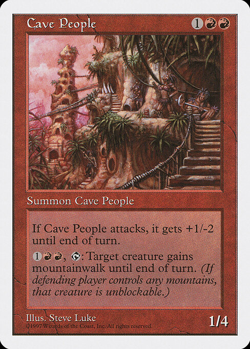 Cave People - Fifth Edition Magic card