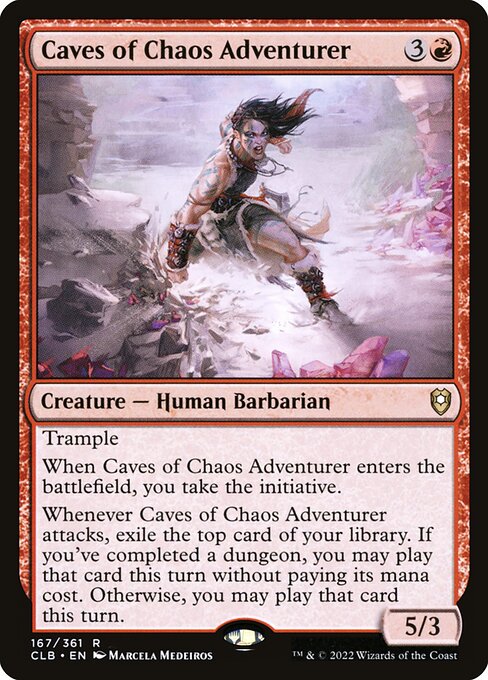 Avventuriera delle Caverne del Caos (Caves of Chaos Adventurer) - Commander Legends: Battle for Baldur's Gate (#167) - Illustrated by Marcela Medeiros - Magic: The Gathering Card