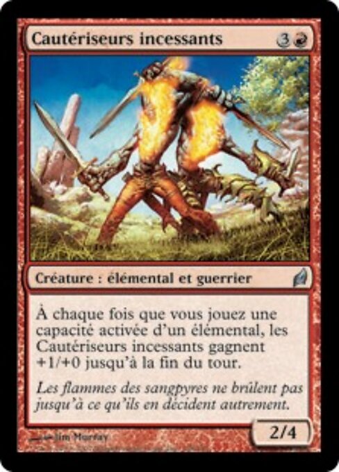 Lame di Fiamma Continua (Ceaseless Searblades) - Lorwyn (#158) - Illustrated by Jim Murray - Magic: The Gathering Card