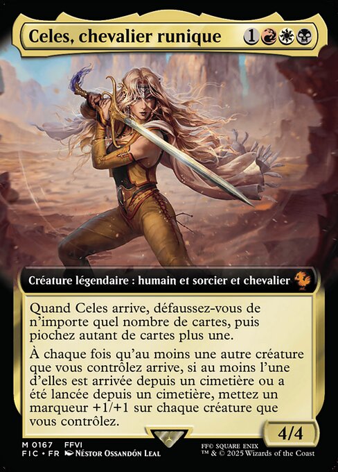 Celes, chevalier runique (Celes, Rune Knight) - Final Fantasy Commander (#167) - Illustrated by Néstor Ossandón Leal - Magic: The Gathering Card